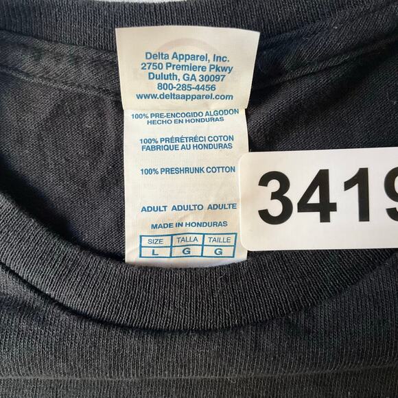 Delta Pro Weight Men’s Short Sleeve T-shirt size L, Black, American Flag - Picture 7 of 8